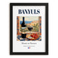 Banyuls – French Dessert Wine, Vineyard Terrace Art, in sleek black frame