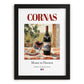 Cornas – French Red Wine, Bodega Print, in sleek black frame