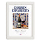 Charmes-Chambertin – French Red Wine, Wine Bar Art, placed in minimal white frame