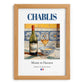 Chablis – French White Wine, Tasting Room Poster, set in oak frame