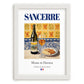Sancerre – French White Wine, Wine Bar Still Life, placed in minimal white frame