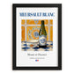 Meursault blanc – French White Wine, Vinoteca Wall Decor, in sleek black frame