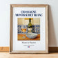 Chassagne-Montrachet blanc – French White Wine, Vinoteca Poster, in wooden frame leaning on the floor