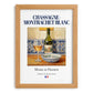 Chassagne-Montrachet blanc – French White Wine, Vinoteca Poster, set in oak frame