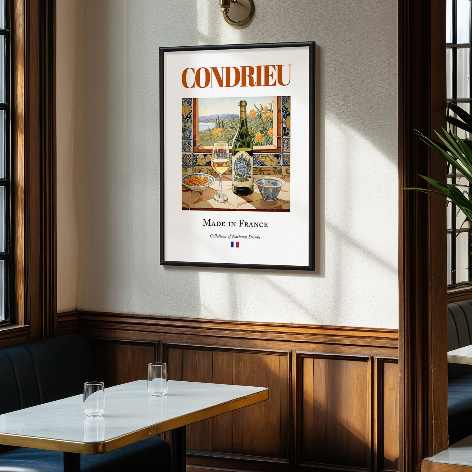Condrieu – French White Wine, Enoteca Print, clean layout with no caption
