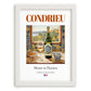 Condrieu – French White Wine, Enoteca Print, placed in minimal white frame