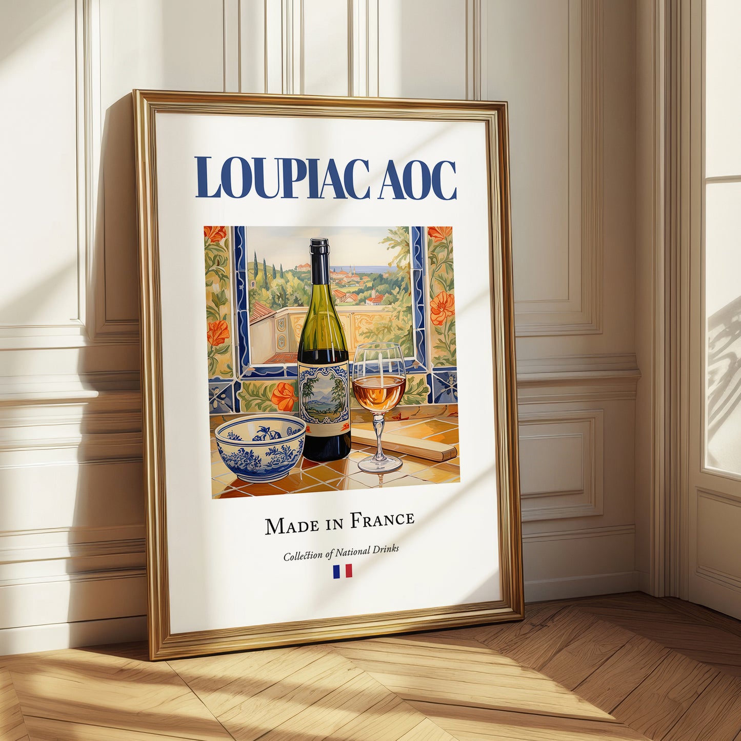 Loupiac AOC – French Dessert Wine, Vineyard Terrace Wall Decor