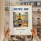 Loupiac AOC – French Dessert Wine, Vineyard Terrace Wall Decor, styled in a charming Paris street view