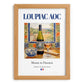 Loupiac AOC – French Dessert Wine, Vineyard Terrace Wall Decor, set in oak frame