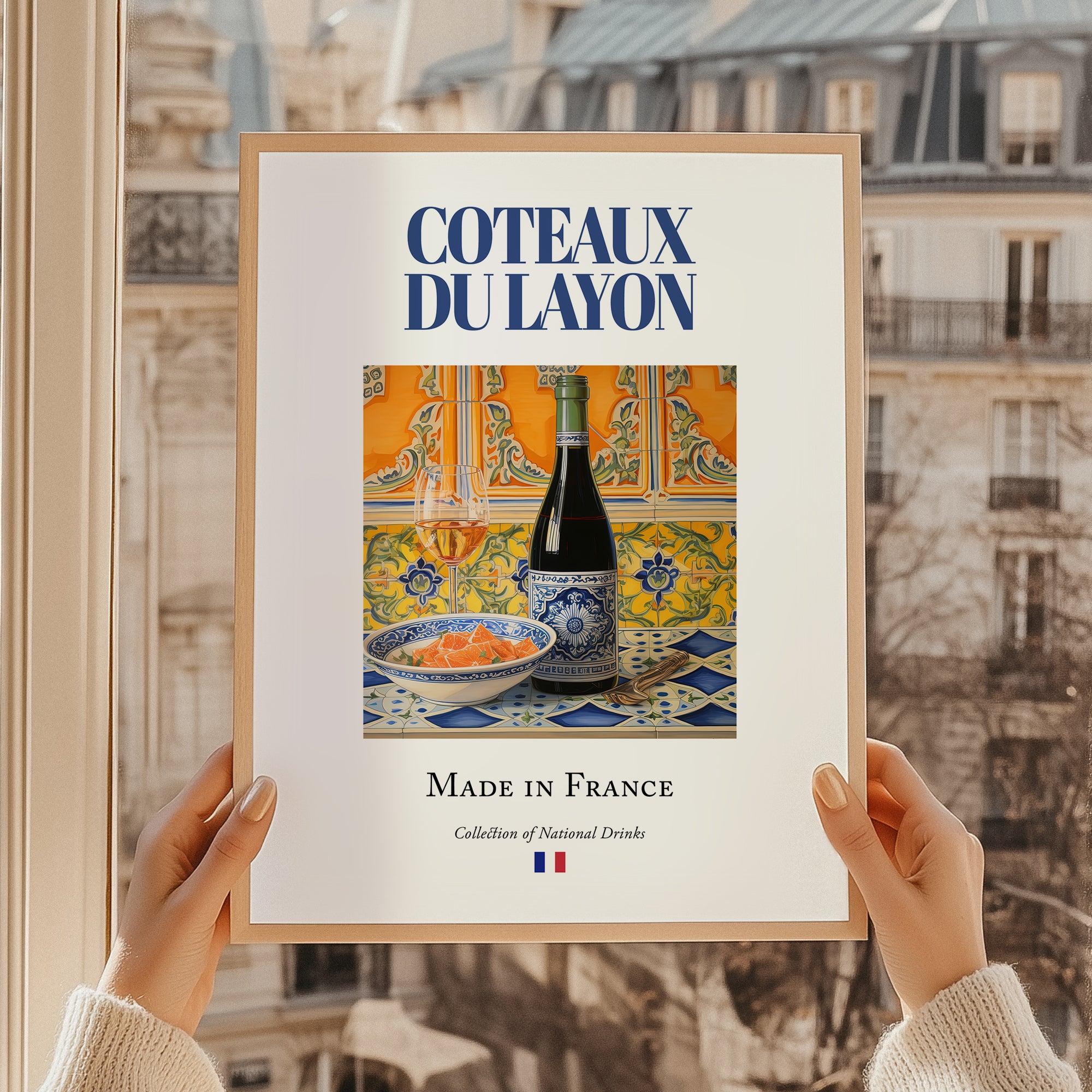 Coteaux du Layon – French Dessert Wine, Bodega Poster, styled in a charming Paris street view