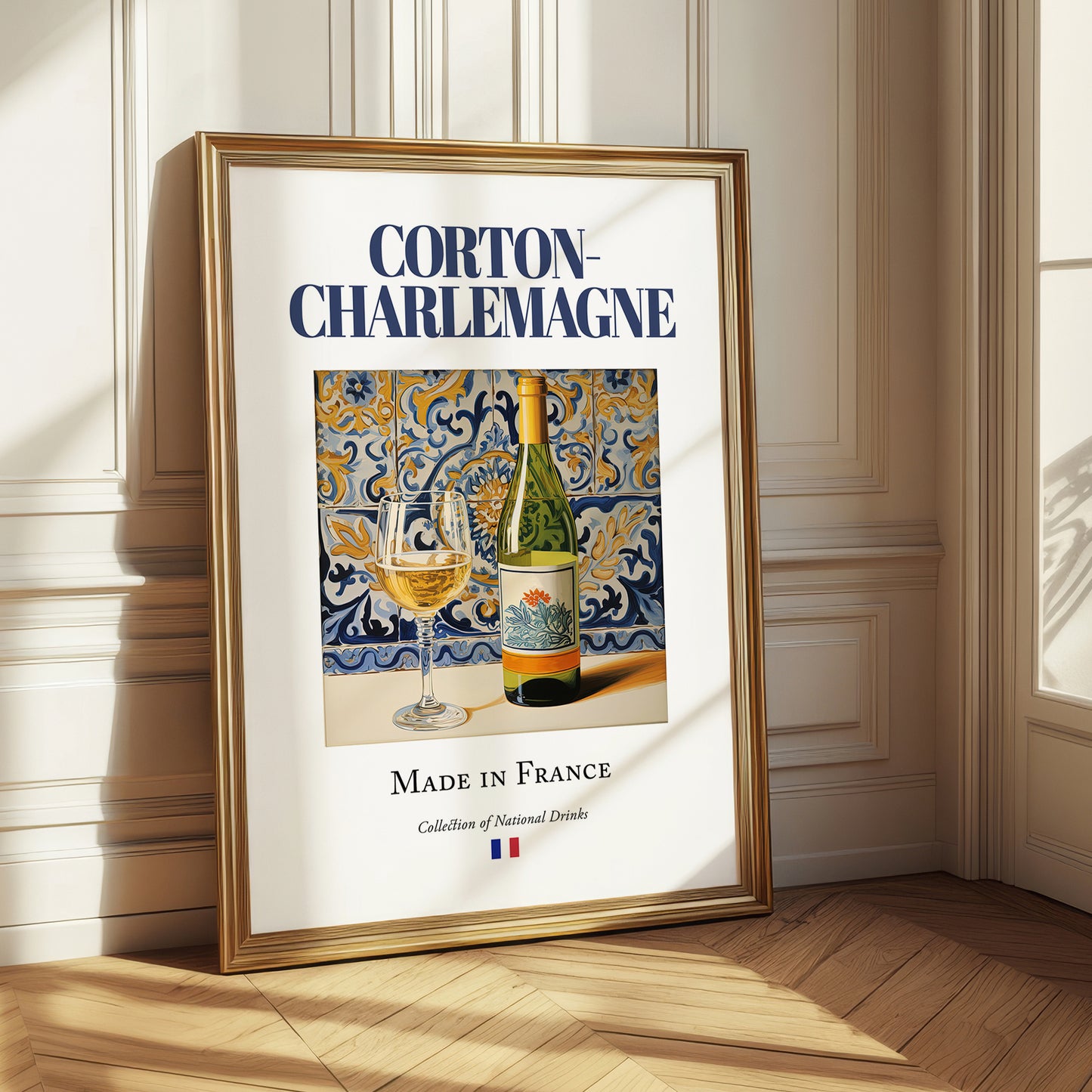 Corton-Charlemagne – French White Wine, Vinoteca Poster