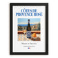 Côtes de Provence Rosé – French Rose Wine, Bodega Poster, in sleek black frame