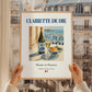 Clairette de Die – French Sparkling Wine, Vinoteca Poster, styled in a charming Paris street view