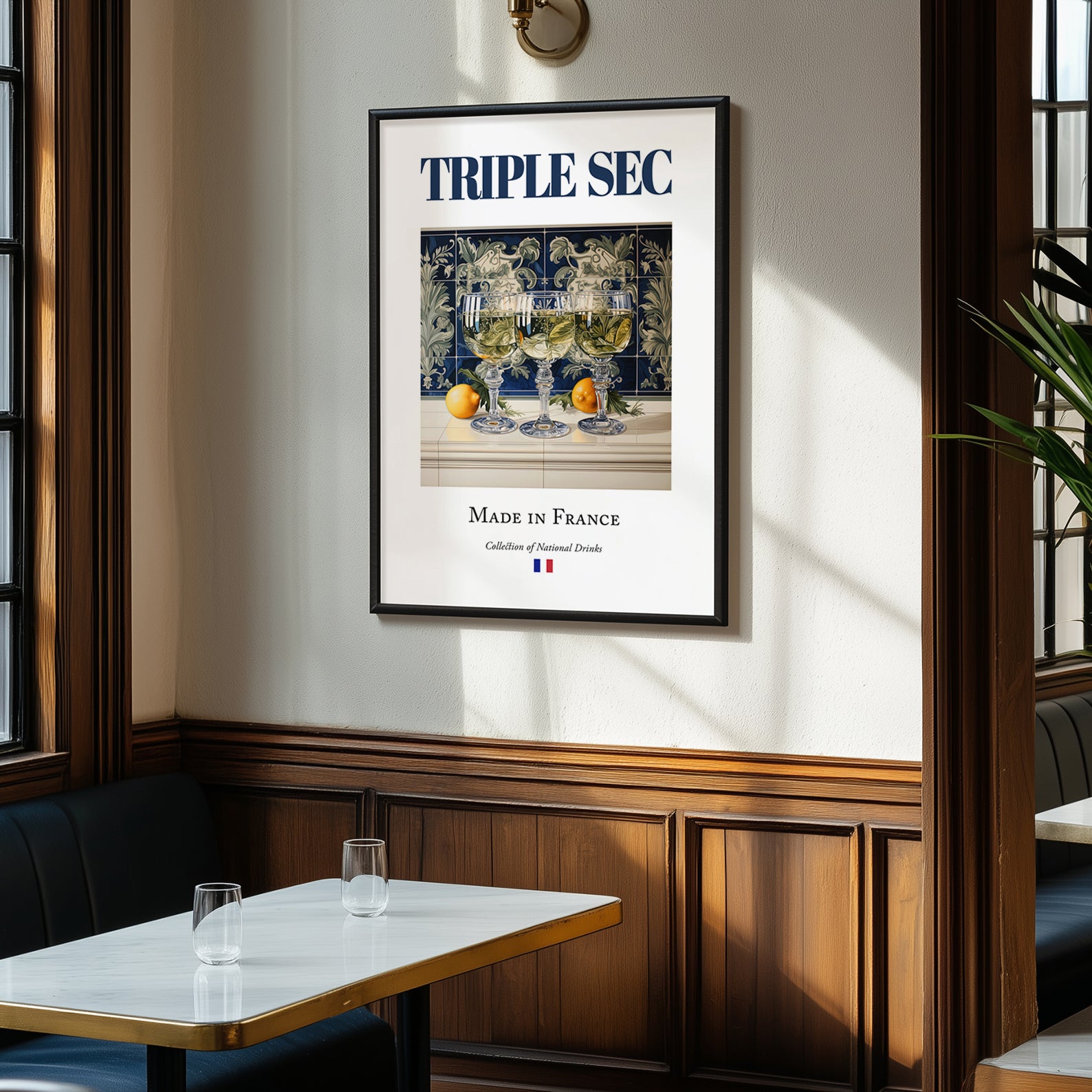 Triple sec – French Liqueur Drink, Speakeasy Poster, clean layout with no caption
