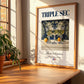 Triple sec – French Liqueur Drink, Speakeasy Poster, no-text version framed in wood