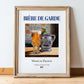 Bière de garde – French Beer, Gastropub Poster, in wooden frame leaning on the floor