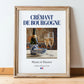 Crémant de Bourgogne – French Sparkling Wine, Wine Bar Poster, in wooden frame leaning on the floor