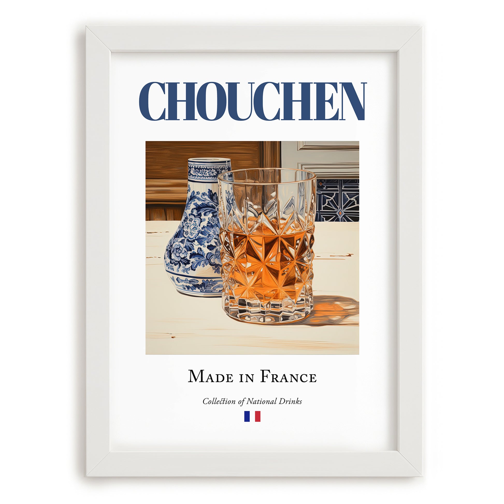 Chouchen – French Beverage Drink, Cocktail Lounge Poster, placed in minimal white frame