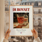 Dubonnet – French Liqueur Drink, Cocktail Lounge Poster, styled in a charming Paris street view