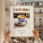Caffè moka – Italian Coffee, Book Café Illustration, styled in a charming Paris street view