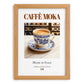 Caffè moka – Italian Coffee, Book Café Illustration, set in oak frame