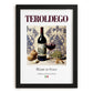 Teroldego – Italian Red Wine, Enoteca Still Life, in sleek black frame