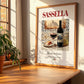 Sassella – Italian Red Wine, Vinoteca Still Life, no-text version framed in wood