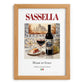 Sassella – Italian Red Wine, Vinoteca Still Life, set in oak frame