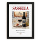 Sassella – Italian Red Wine, Vinoteca Still Life, in sleek black frame