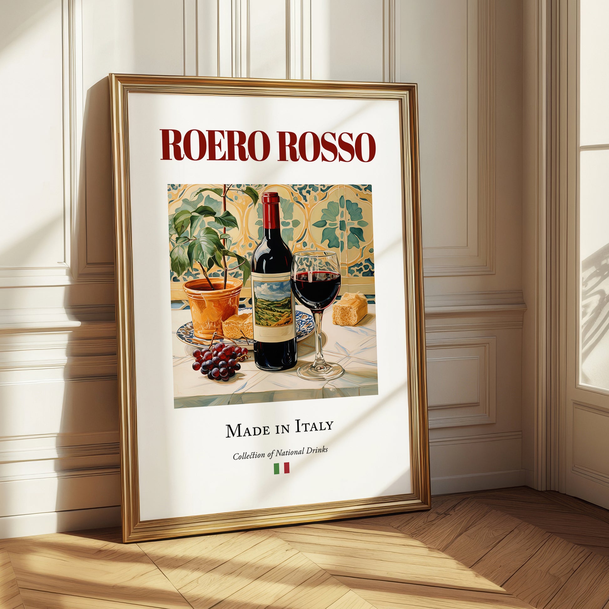 Roero Rosso – Italian Red Wine, Vineyard Terrace Poster