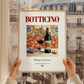 Botticino – Italian Red Wine, Vineyard Terrace Poster, styled in a charming Paris street view