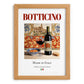 Botticino – Italian Red Wine, Vineyard Terrace Poster, set in oak frame
