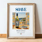 Soave – Italian White Wine, Enoteca Wall Art, in wooden frame leaning on the floor