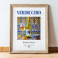 Verdicchio – Italian White Wine, Wine Bar Art, in wooden frame leaning on the floor