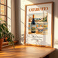 Catarratto – Italian White Wine, Wine Bar Illustration, no-text version framed in wood