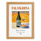 Falanghina – Italian White Wine, Wine Bar Poster, set in oak frame