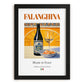 Falanghina – Italian White Wine, Wine Bar Poster, in sleek black frame