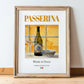 Passerina – Italian White Wine, Vinoteca Painting, in wooden frame leaning on the floor