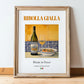 Ribolla Gialla – Italian White Wine, Wine Bar Poster, in wooden frame leaning on the floor