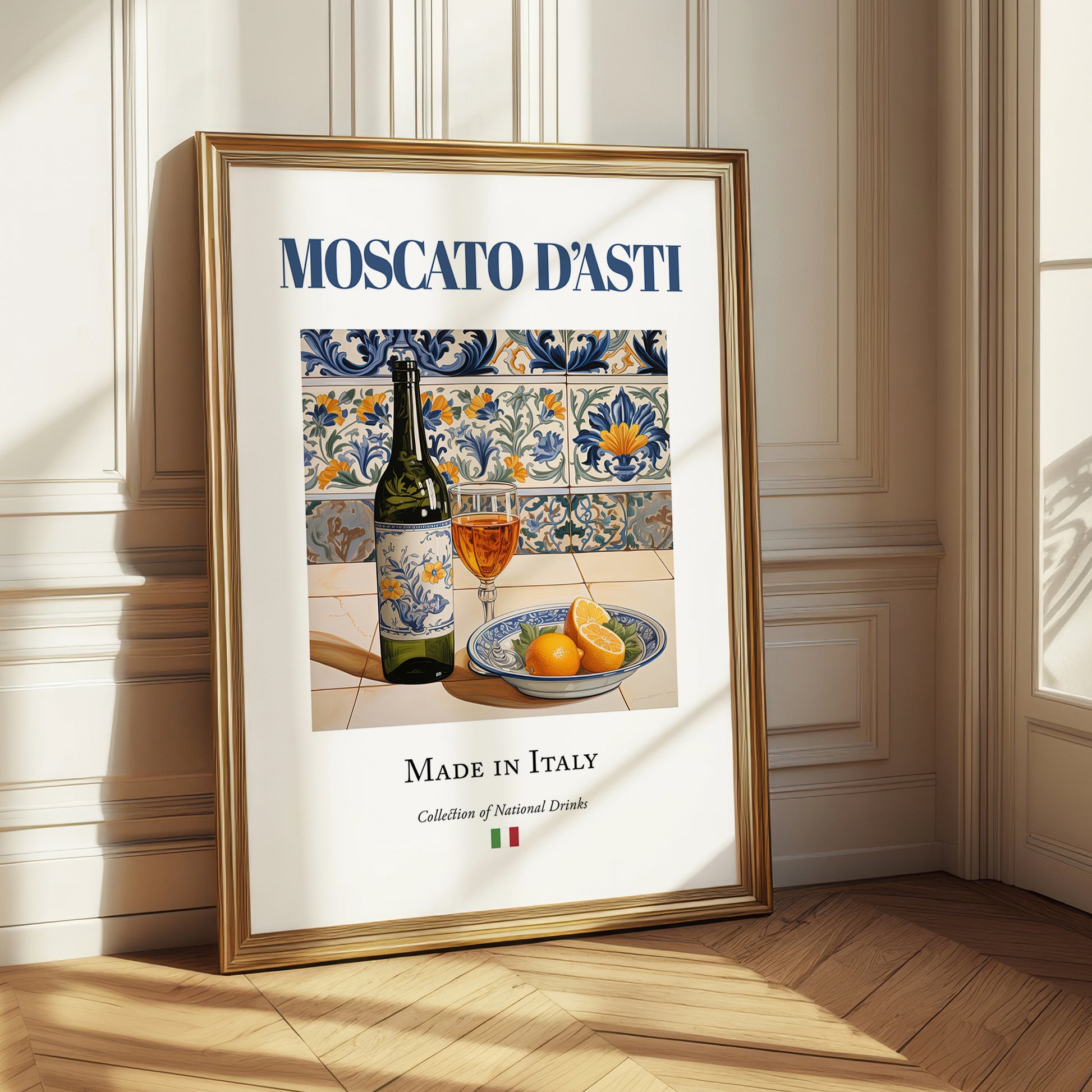 Moscato d'Asti – Italian Dessert Wine, Vineyard Terrace Wall Art