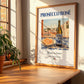 Prosecco rosé – Italian Rose Wine, Vinoteca Print, no-text version framed in wood