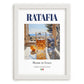 Ratafia – Italian Liqueur Drink, Sky Bar Wall Decor, placed in minimal white frame