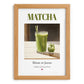 Matcha – Japanese Tea, Tea House Still Life, set in oak frame