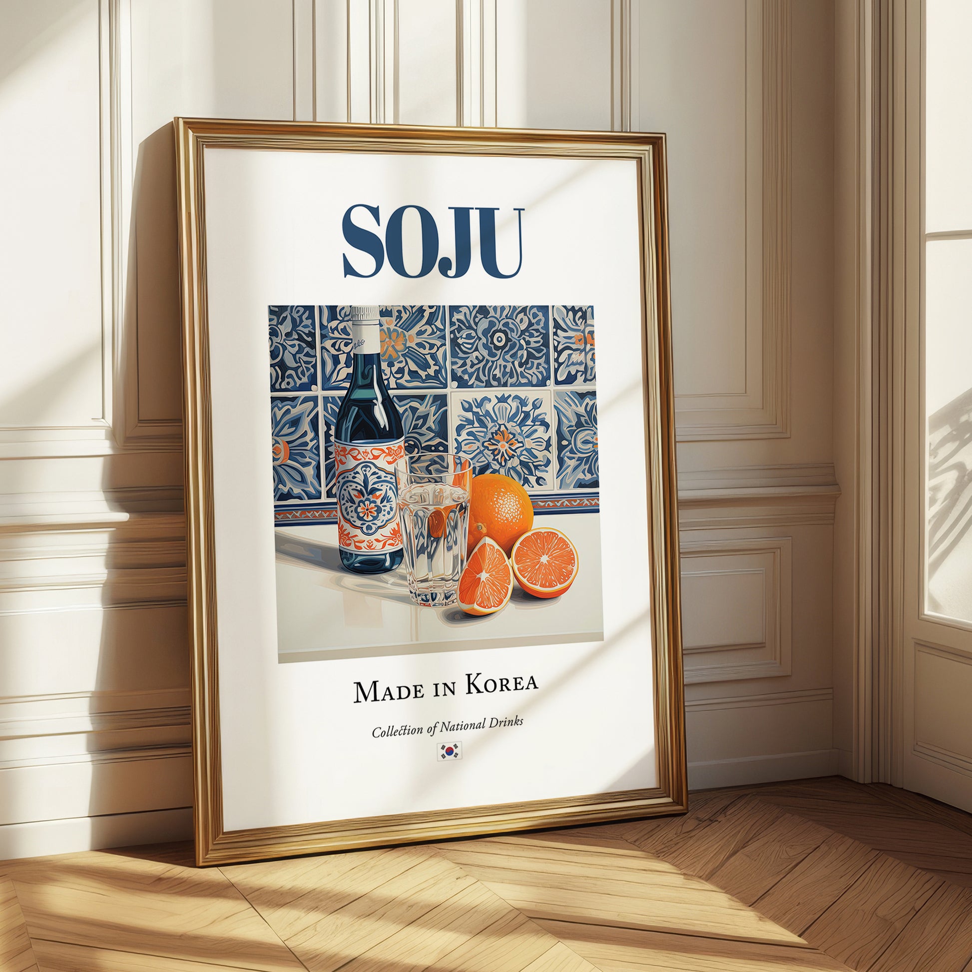 Soju – Korean Spirit Drink, Beach Bar Poster