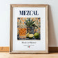 Mezcal – Mexican Spirit Drink, Cocktail Lounge Wall Art, in wooden frame leaning on the floor