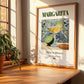 Margarita – Mexican Cocktail Drink, Beach Bar Poster, no-text version framed in wood