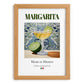Margarita – Mexican Cocktail Drink, Beach Bar Poster, set in oak frame