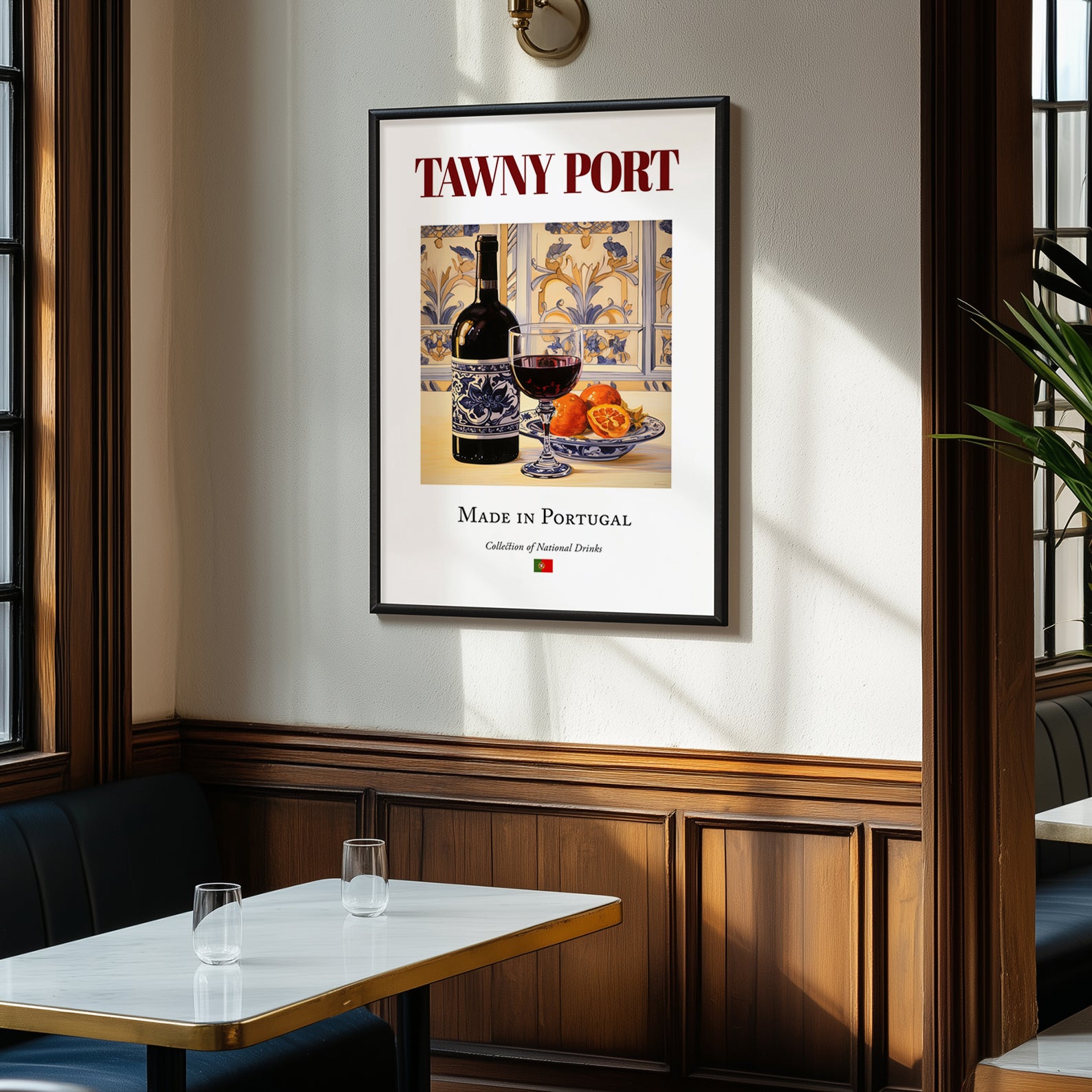 Tawny Port – Portuguese Dessert Wine, Wine Bar Wall Art, clean layout with no caption