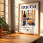Tinto Cão – Portuguese Red Wine, Wine Bar Poster, no-text version framed in wood