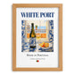 White Port – Portuguese Dessert Wine, Tasting Room Wall Decor, set in oak frame